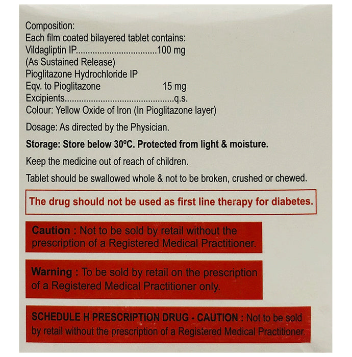 Zomelis P 15mg/100mg Tablet