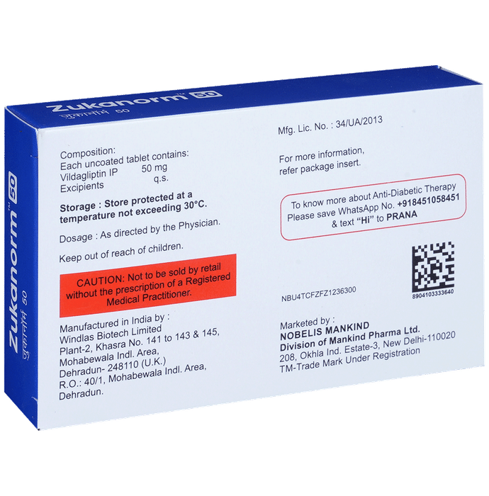 Zukanorm 50mg Tablet