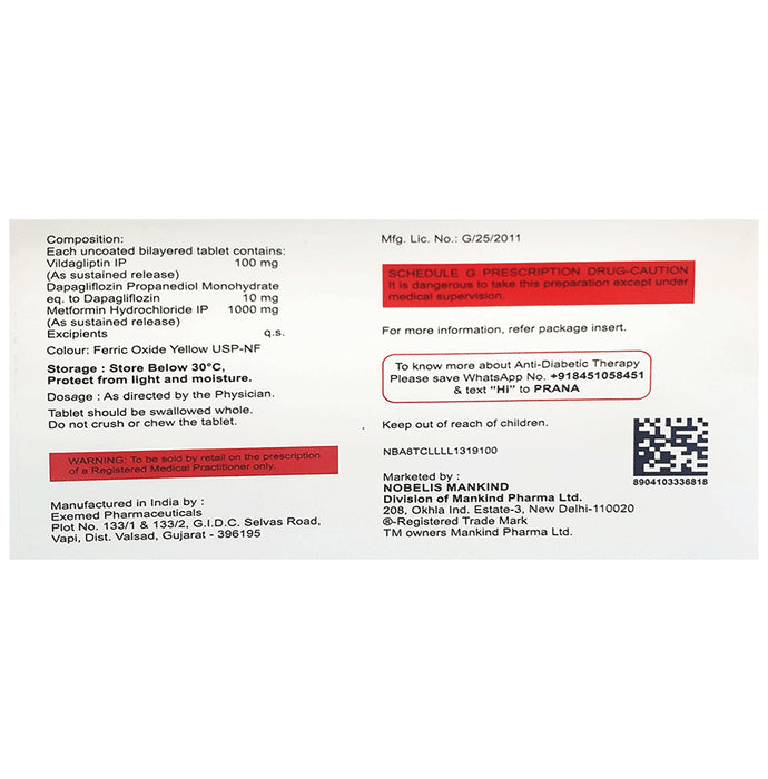 Zukanorm-DM 1000 Tablet SR