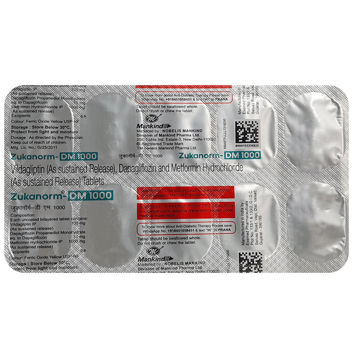Zukanorm-DM 1000 Tablet SR