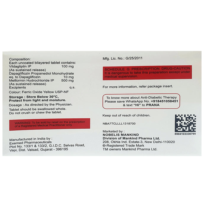 Zukanorm-DM 500 Tablet SR