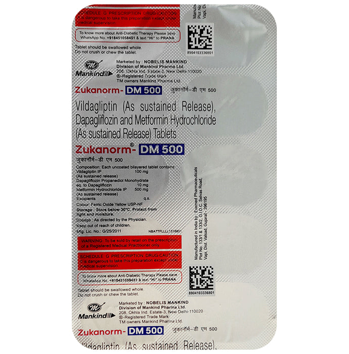 Zukanorm-DM 500 Tablet SR