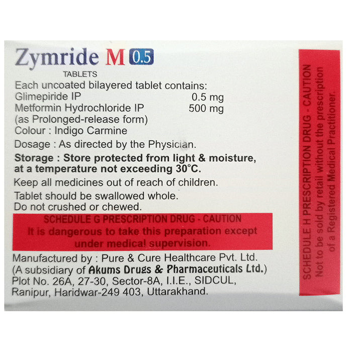 Zymride M 0.5 Tablet PR
