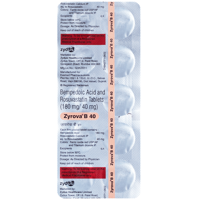 Zyrova B 180mg/40mg Tablet