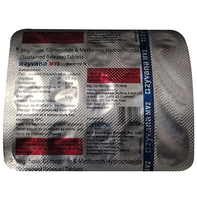 Zyvana MV 2 Tablet SR - Classic Derma