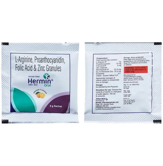 Hermin Orange Sugar Free Oral Sachet - Classic Derma