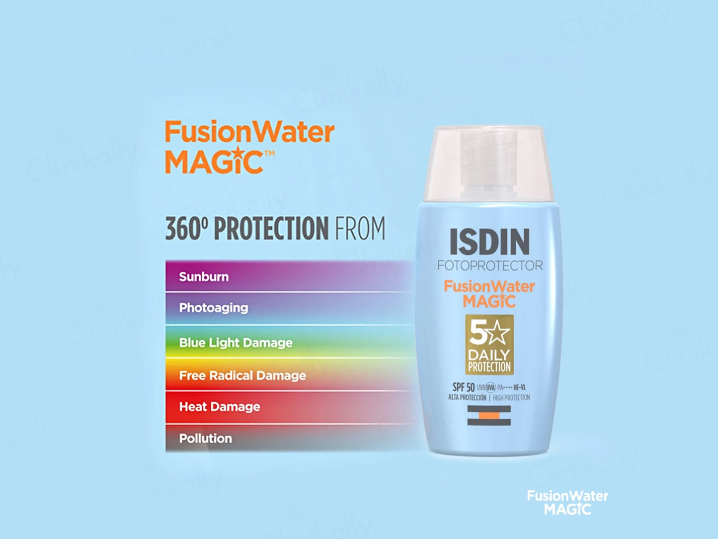 ISDIN Fotoprotector Fusion Water SPF 50 1.7 Fl Oz | 50 ml