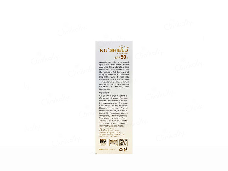 Buy Nushield Cream Tint Sunscreen SPF 50+ Online | Classic Derma ...