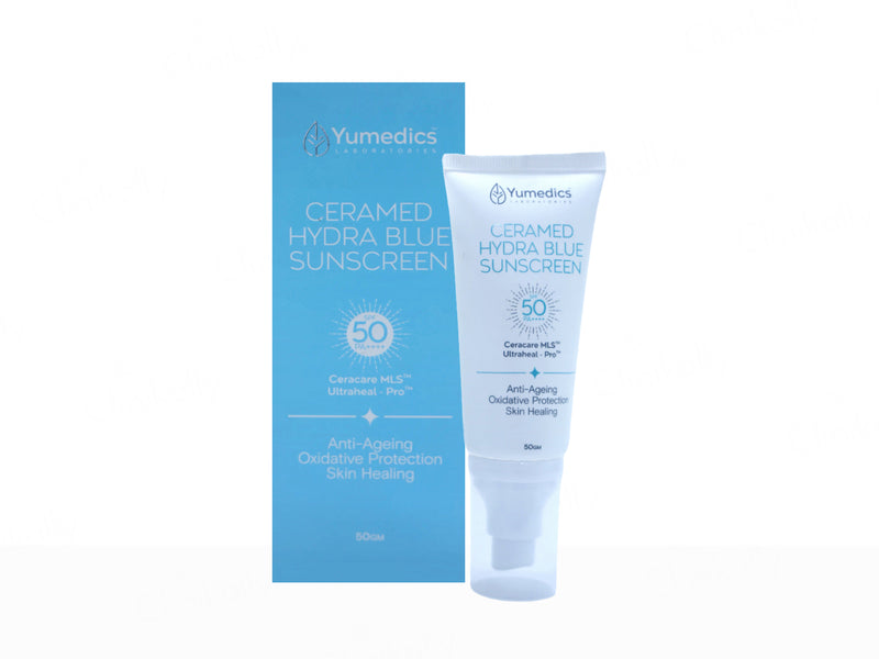 Yumedics Ceramed Hydra Blue Sunscreen SPF 50 PA ++++ - Classic derma