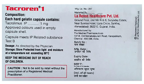 Tacrotor 1mg Capsule